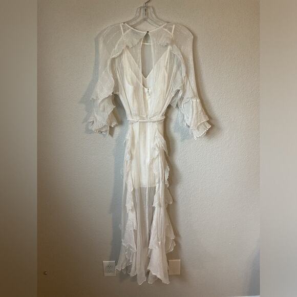 Alice McCall Moon Dance Maxi Dress in Metallic White Size 6 - Picture 7 of 12